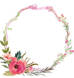 Watercolor Flower Frame Wreath Made