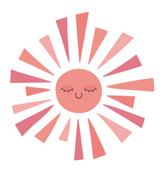 Cute Hand Drawn Smiling Sun Scandinavian