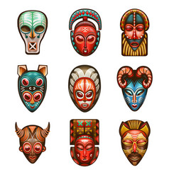 A Set Of African Masks