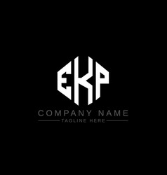 Ekp Letter Logo Design With Polygon Shape