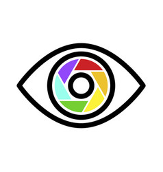 Eye Icon Focus Color Medical Concept Business