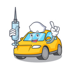 Nurse Taxi Character Cartoon Style