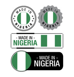 Set Of Made In Nigeria Labels Logo