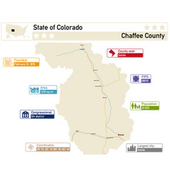 Detailed Infographic And Map Of Chaffee County