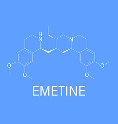 Emetine Molecule Skeletal Formula