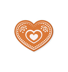 Heart Shaped Christmas Gingerbread Cookie