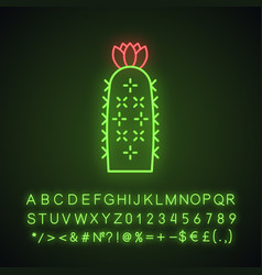 Hedgehog Cactus Neon Light Icon