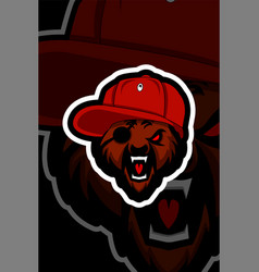 Bear Fierce Faced Mascot