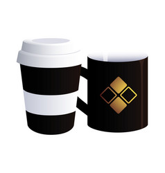 Coffee Cup Black With Corporate Designs