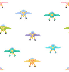 Cute Childrens Seamless Pattern With Planes