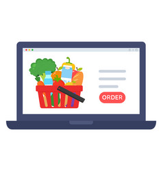 Online Grocery Shopping Concept Buying