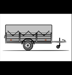 Open Car Trailer With Awning