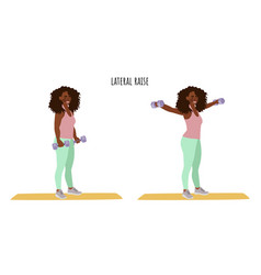 Young Woman Doing Lateral Raise Exercise