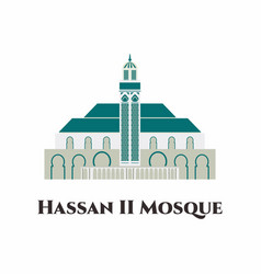 Hassan Ii Mosque In Morocco Flat Icon