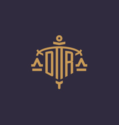 Monogram Dr Logo For Legal Firm With Geometric