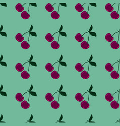 Cute Cherry Seamless Pattern Hand Drawn Cherries