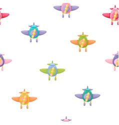 Cute Childrens Seamless Pattern With Planes