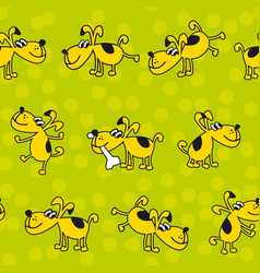 Cute Kid Style Dog Pat Seamless Pattern