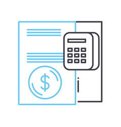 Ledger Account Line Icon Outline Symbol