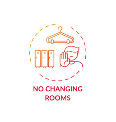 No Changing Rooms Concept Icon