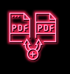 Renewal Pdf Software Neon Glow Icon