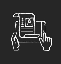 Self Publishing Chalk White Icon On Black