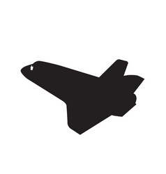 Space Air Craft Silhouette Icon Design