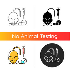 Testing Medicine On Animals Gradient Icon