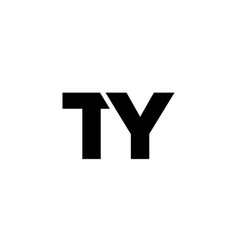 Letter T And Y Ty Logo Design Template Minimal