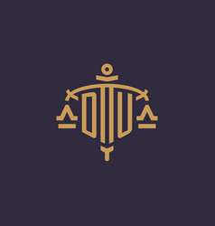 Monogram Du Logo For Legal Firm With Geometric