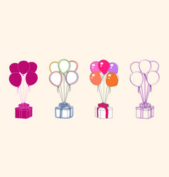 Row Of Balloons And Presents