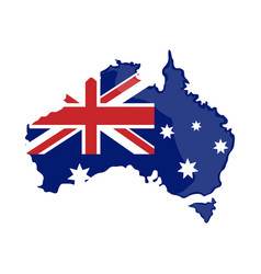 Australian Map And Flag