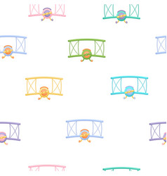 Cute Childrens Seamless Pattern With Planes