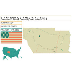 Large And Detailed Map Of Conejos County In