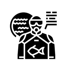 Marine Biologist Worker Glyph Icon