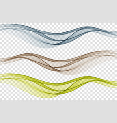 Smooth Flow Of Wavy Lines Abstract Wave Set