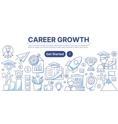 Career Growth Business And Education Icons