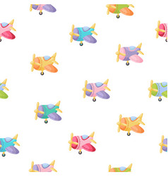 Cute Childrens Seamless Pattern With Planes