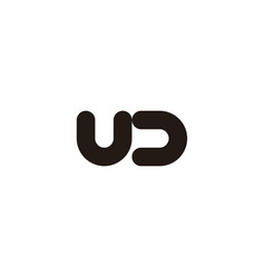 Letter Ud Curve Outlines Geometric Symbol Simple