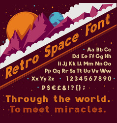 Retro Space Font Vintage Cosmic Alphabet