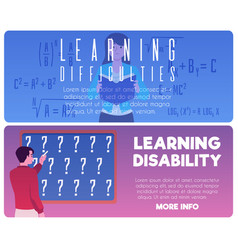 Set Of Website Banner Templates About Learning