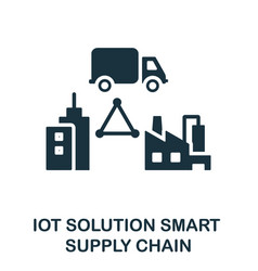 Smart Supply Chain Icon Monochrome Sign From Iot