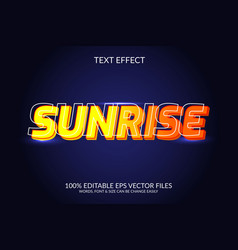 Sunrise Eps Text Effect Design