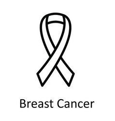 Breast Cancer Outline Icon Design