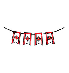 Canadian Flag Garlands Hanging