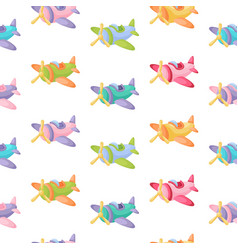 Cute Childrens Seamless Pattern With Planes