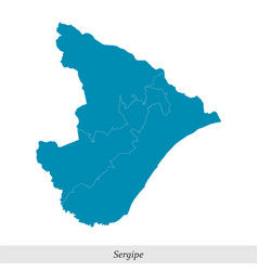 Map Of Sergipe Is A State Brazil