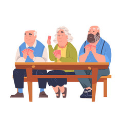 Senior Man And Woman Friends Playing Cards Game