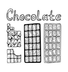 Set Chocolate Bars Sketch Candy Truffle Bar