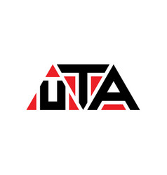 Uta Triangle Letter Logo Design With Triangle